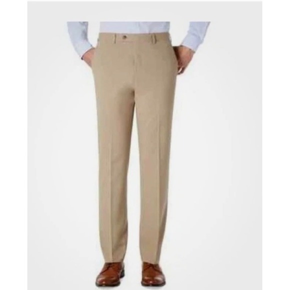 Lauren Ralph Lauren Ultraflex Pants Men's 32x30 Classic Fit Wool Blend Dress Tan